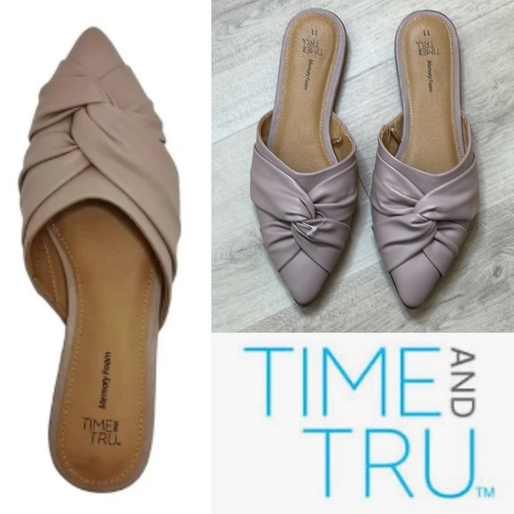 Time and Tru Shoes - TIME AND TRU WOMENS TWIST MULE FLAT SLIP ON **NWOT**